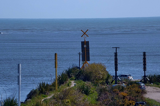 Looking down a river and out to sea