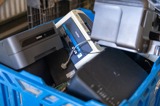 Old printers (e-waste) waiting to be recycled